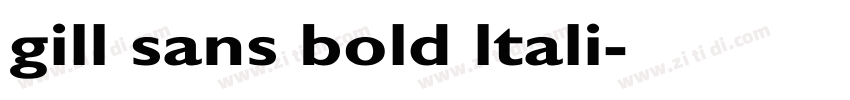 gill sans bold ltali字体转换